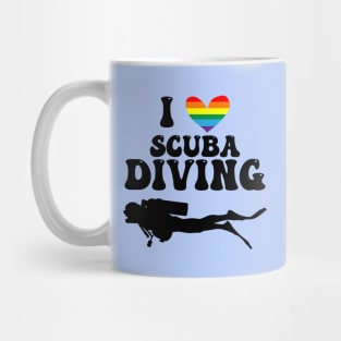 I Heart Scuba Diving (Gay Flag) Mug